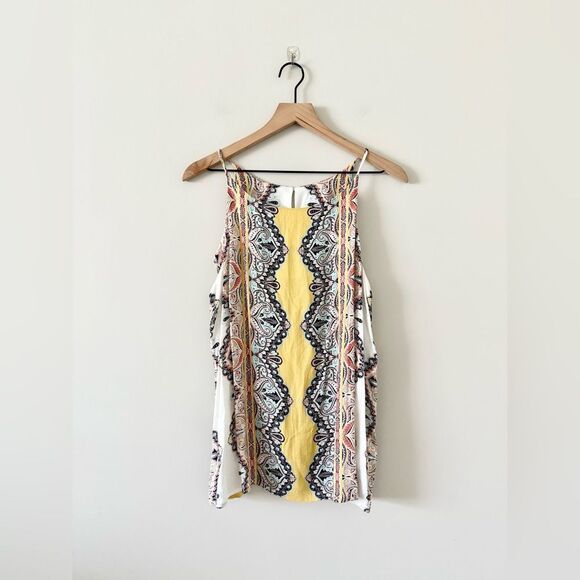 Verse Tops - Verse High Neck Tank in Multi Paisley Print - Size M